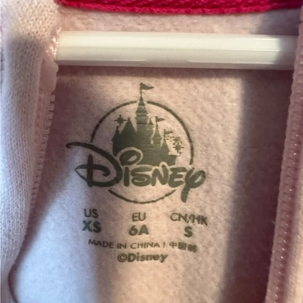 DISNEY Pink Fleece Lined Zip‎ Front MINNIE MOUSE Hoodie